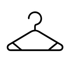 clothes hanger icon, clothes hanger line art - simple line art of clothes hanger, perfect for clothes hanger logos and icons