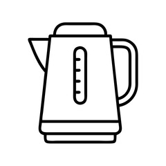 electric kettle icon, electric kettle line art - simple line art of electric kettle, perfect for electric kettle logos and icons