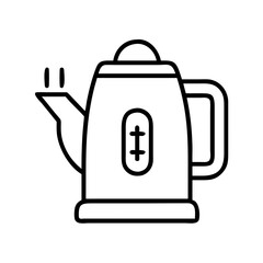 Obraz premium electric kettle icon, electric kettle line art - simple line art of electric kettle, perfect for electric kettle logos and icons