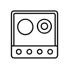 Fototapeta premium electric stove icon, electric stove line art - simple line art of electric stove, perfect for electric stove logos and icons