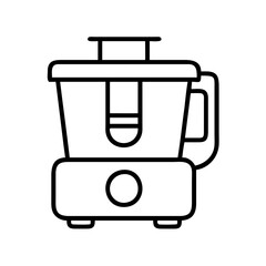 food processor icon, food processor line art - simple line art of food processor, perfect for food processor logos and icons