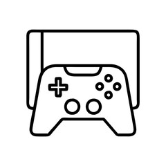 gaming console icon, gaming console line art - simple line art of gaming console, perfect for gaming console logos and icons