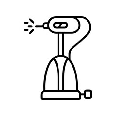 garment steamer icon, garment steamer line art - simple line art of garment steamer, perfect for garment steamer logos and icons
