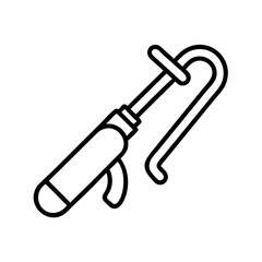 hair curler icon, hair curler line art - simple line art of hair curler, perfect for hair curler logos and icons