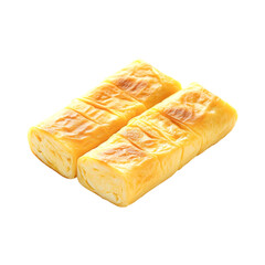 Delicious golden brown Tamagoyaki Japanese rolled omelette savory snack appetizing food