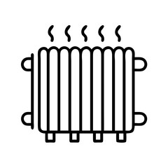 heater icon, heater line art - simple line art of heater, perfect for heater logos and icons