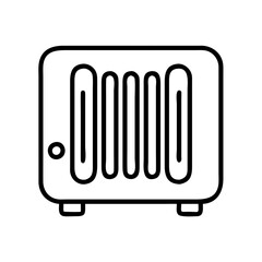 heater icon, heater line art - simple line art of heater, perfect for heater logos and icons