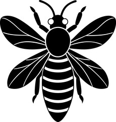 Bee silhouette vector
