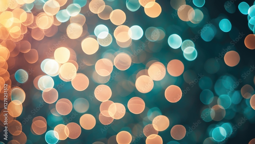 Poster bokeh background with soft colorful lights and space for text overlay in modern design