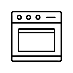 oven icon, oven line art - simple line art of oven, perfect for oven logos and icons