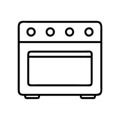 oven icon, oven line art - simple line art of oven, perfect for oven logos and icons