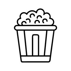 popcorn maker icon, popcorn maker line art - simple line art of popcorn maker, perfect for popcorn maker logos and icons