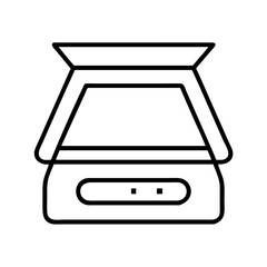 scanner icon, scanner line art - simple line art of scanner, perfect for scanner logos and icons