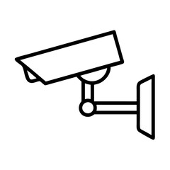 security camera icon, security camera line art - simple line art of security camera, perfect for security camera logos and icons