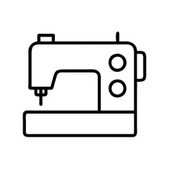 sewing machine icon, sewing machine line art - simple line art of sewing machine, perfect for sewing machine logos and icons