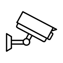 security camera icon, security camera line art - simple line art of security camera, perfect for security camera logos and icons