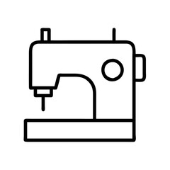 sewing machine icon, sewing machine line art - simple line art of sewing machine, perfect for sewing machine logos and icons