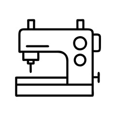 sewing machine icon, sewing machine line art - simple line art of sewing machine, perfect for sewing machine logos and icons
