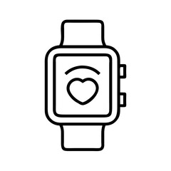 smartwatch icon, smartwatch line art - simple line art of smartwatch, perfect for smartwatch logos and icons