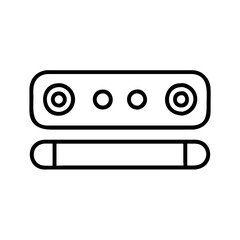 soundbar icon, soundbar line art - simple line art of soundbar, perfect for soundbar logos and icons