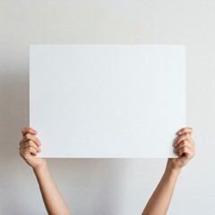 hands holding blank paper