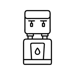 water dispenser icon, water dispenser line art - simple line art of water dispenser, perfect for water dispenser logos and icons