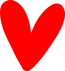 red heart handdrawn