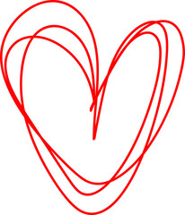 heart made of red paint