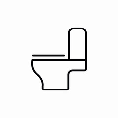 toilet bathroom plumbing icon vector sign