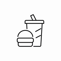 fast food meal icon vector sign