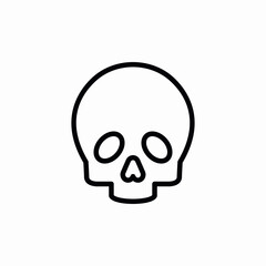 skull danger warning icon vector sign