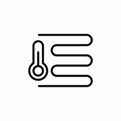 temperature list chart icon vector sign