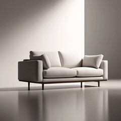 sofa on gray background