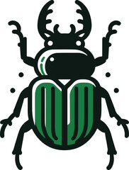 A simple  Beetle vector  style with white background