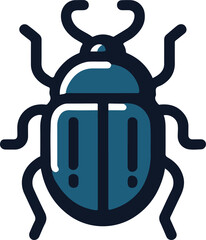 A simple  Beetle vector  style with white background