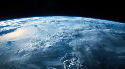 A Stunning View of Earth from Space: A Breathtaking Perspective Capturing the Blue Planet's Atmosphere and Enigmatic Cloud Patterns in High Resolution