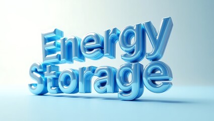 Fototapeta premium Modern typography showcasing energy storage concept with a futuristic design