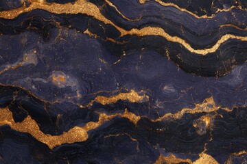 Fototapeta premium Elegant dark marble texture with golden veins abstract background luxurious surface pattern artistic design perfect for digital art and creative projects