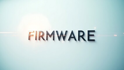 Creative typography conveying the concept of firmware in a modern style