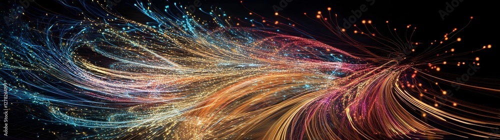 Poster vibrant cosmic energy eruption in the depths of the universe a mesmerizing explosion of astral light