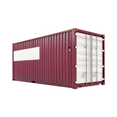 Maroon Cargo Container Ready for Shipment Global Trade and Logistics