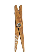 Isolated Vintage Laundry Peg