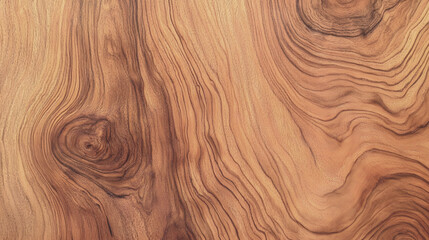 Fototapeta premium Warm Wooden Grain Texture with Intricate Patterns and Soothing Tones Closeup of a natural hardwood surface featuring a beautiful detailed grain structure in various shades of brown and golden hues