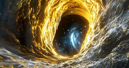Cosmic tunnel vortex through space - Powered by Adobe
