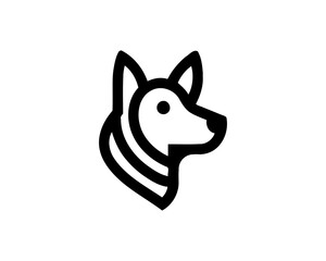 Dog Logo Design Icon Symbol Vector Template. 