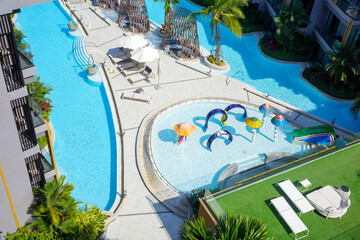 Swimming pool in beautiful park