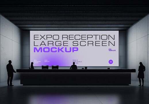 Event Reception Screen Mockup for Creative Design and Branding Projects
