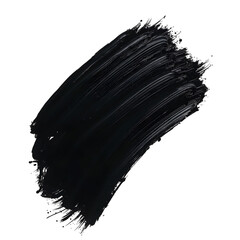 Black paint brush isolated on white or transparent background. Black ink paint, grunge design element. Black paint brush stroke PNG