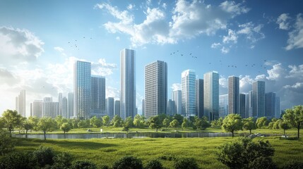 A city promoting sustainable building practices by offering incentives for new construction projects that use energy-efficient designs, materials, and renewable energy sources.