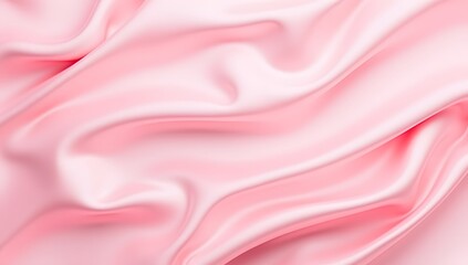 Obraz premium Luxurious Pink Silk Satin Background with Soft Folds and Elegant Sheen